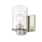 Z-Lite Beckett 1 Light Wall Sconce, Brushed Nickel And Clear Seedy 492-1S-BN - alternate 3